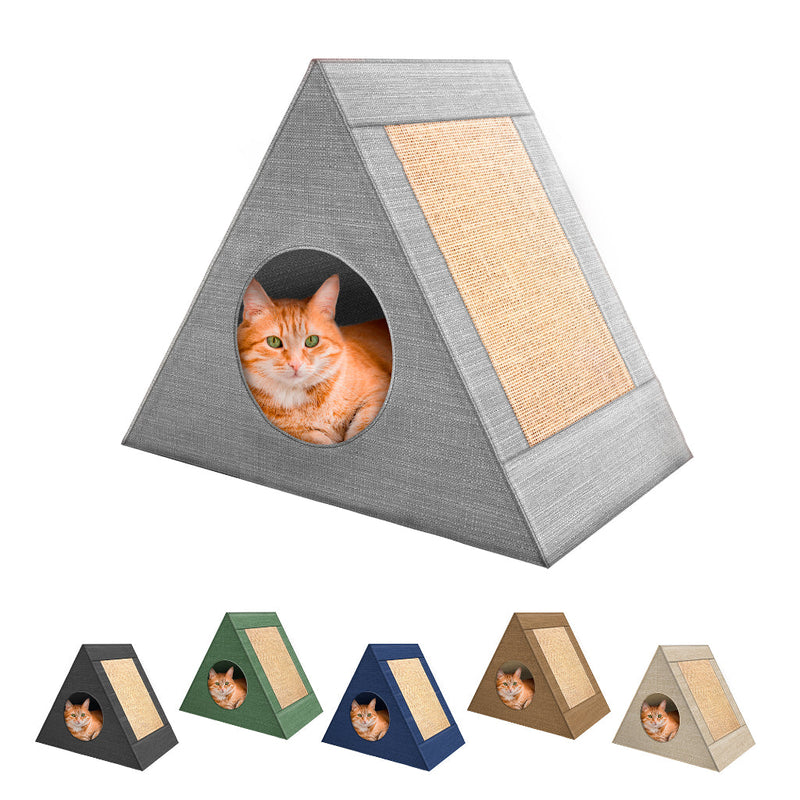 Casa Caminha para Gatos Toca Tenda com Arranhador - Ricapet™